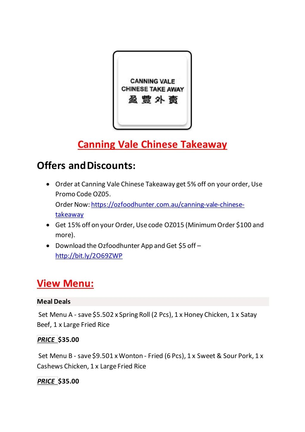 canning vale chinese takeaway