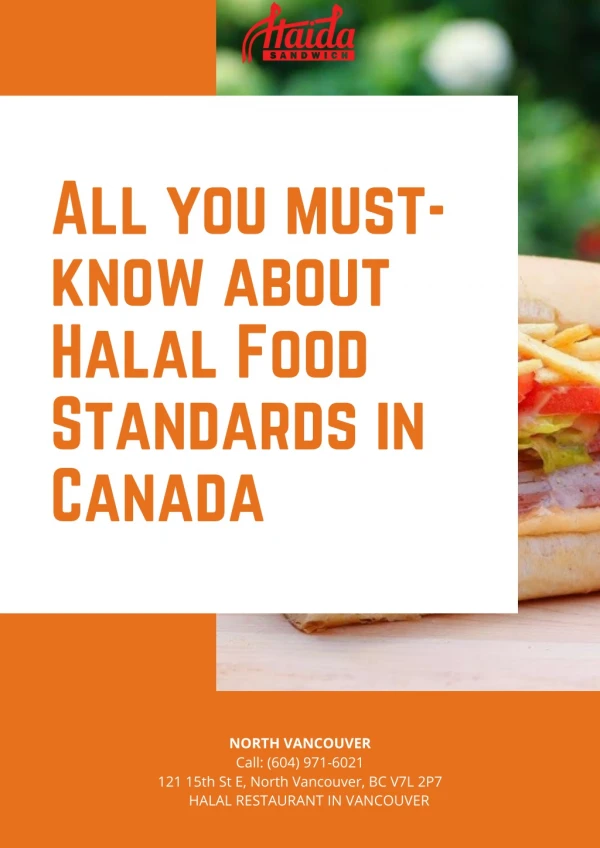All you must-know about Halal Food Standards in Canada
