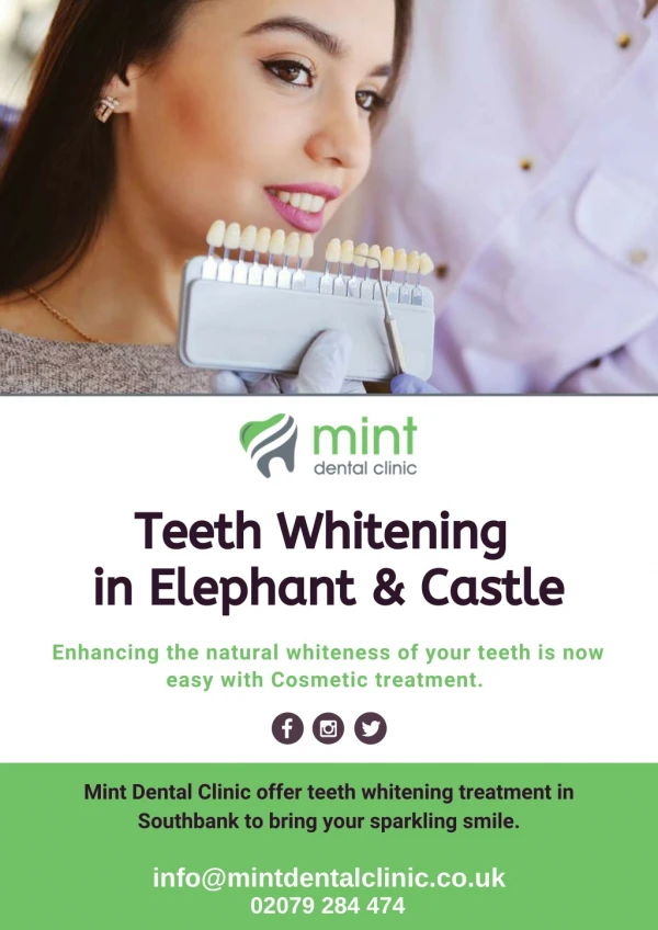 Teeth Whitening in Elephant & Castle