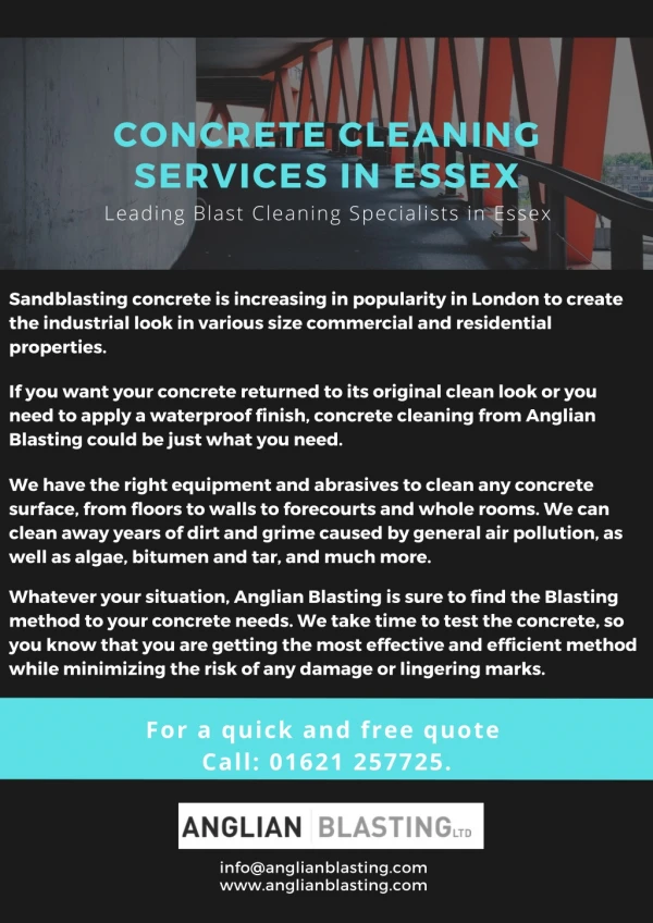 Concrete Cleaning in London & Essex