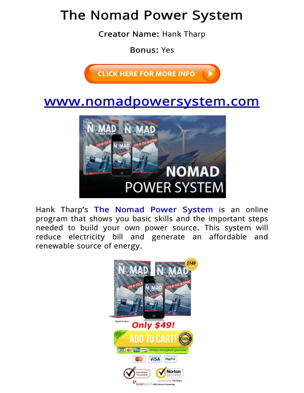 the nomad pow er system