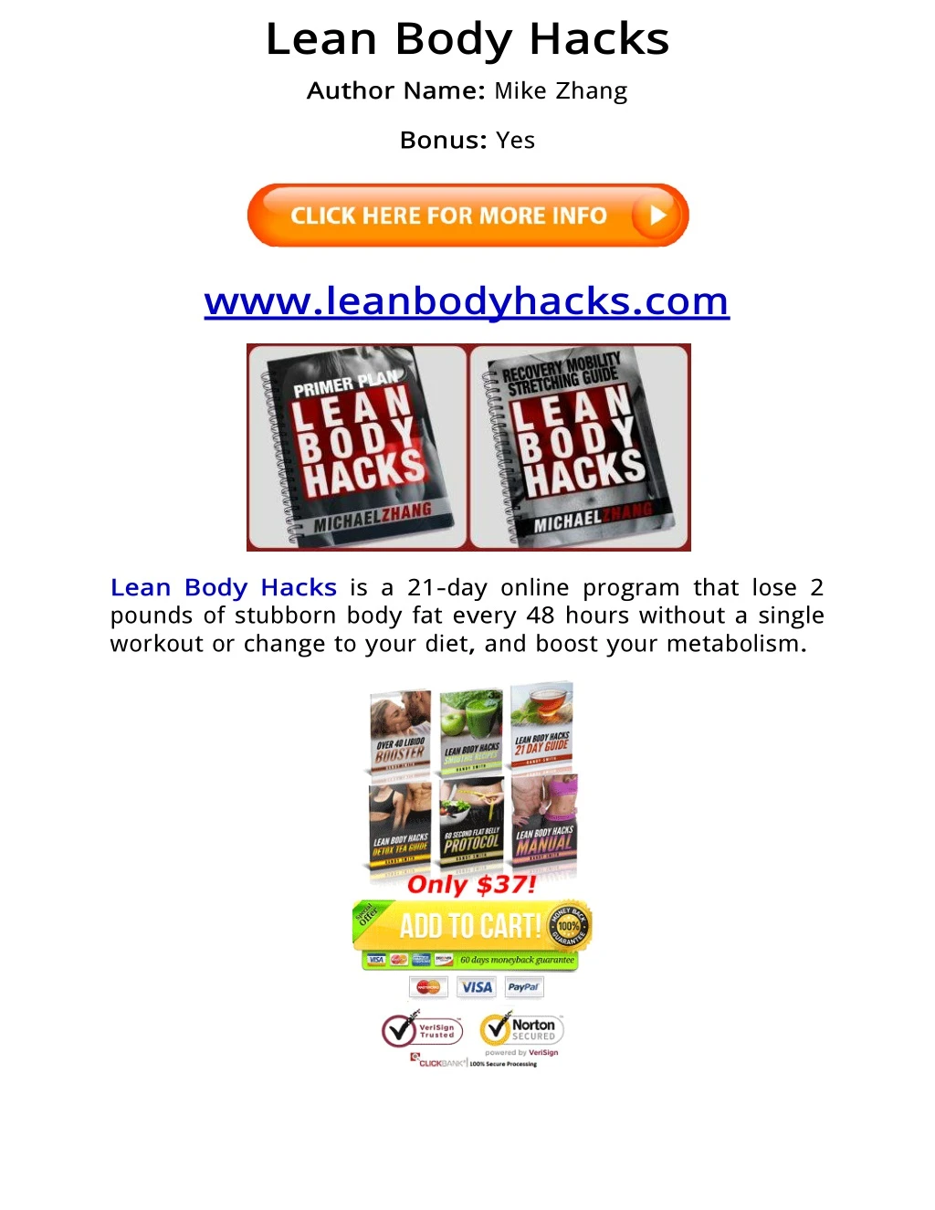 lean body hacks