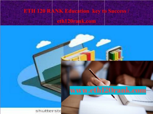 ETH 120 RANK Education key to Success / eth120rank.com