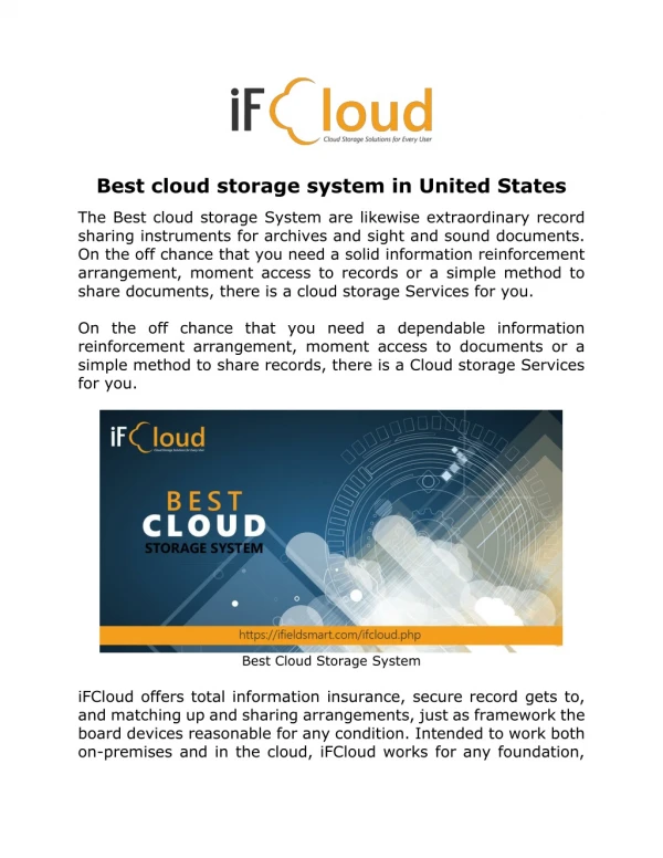 Best cloud storage system in United States