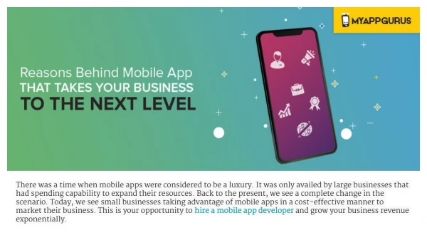 Reasons Behind Mobile App That takes Your Business to the Next Level