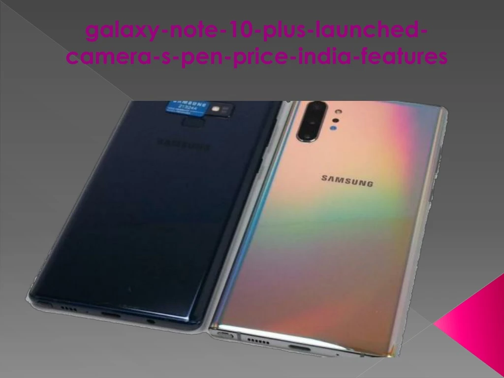 galaxy note 10 plus launched camera s pen price india features