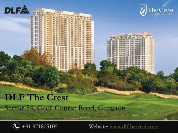 DLF The Crest in Golf Course Road, Sector 54 Gurgaon | DLF The Crest