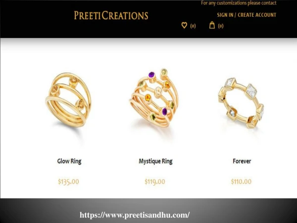 Gold Cable Rings at preetisandhu