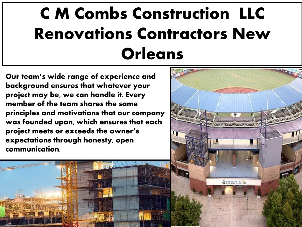 c m combs construction llc renovations contractors new orleans
