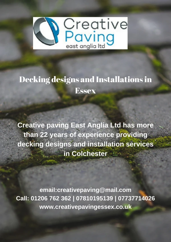 Decking designs and installations