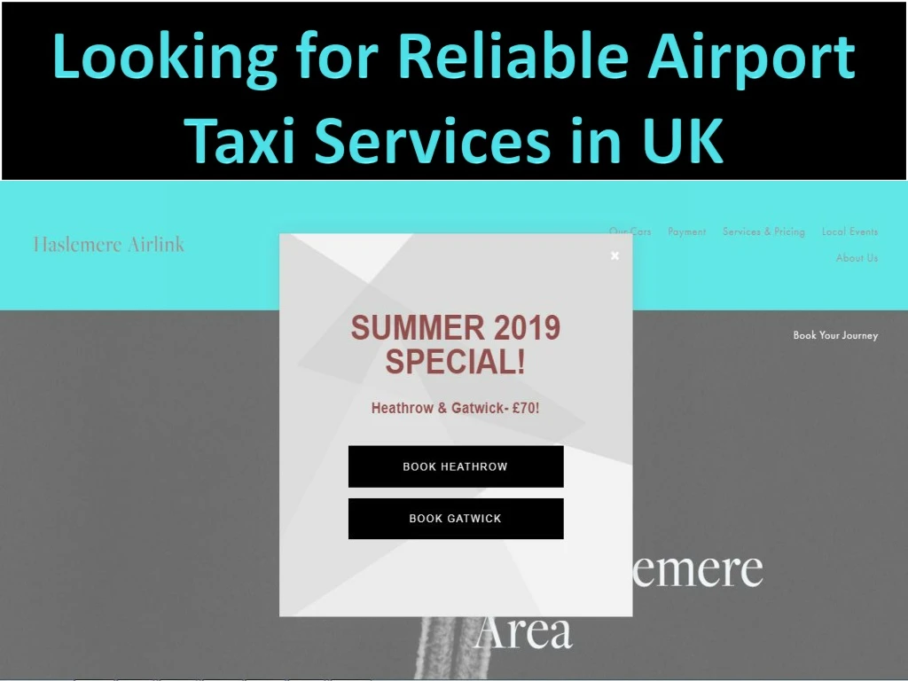 looking for reliable airport taxi services in uk