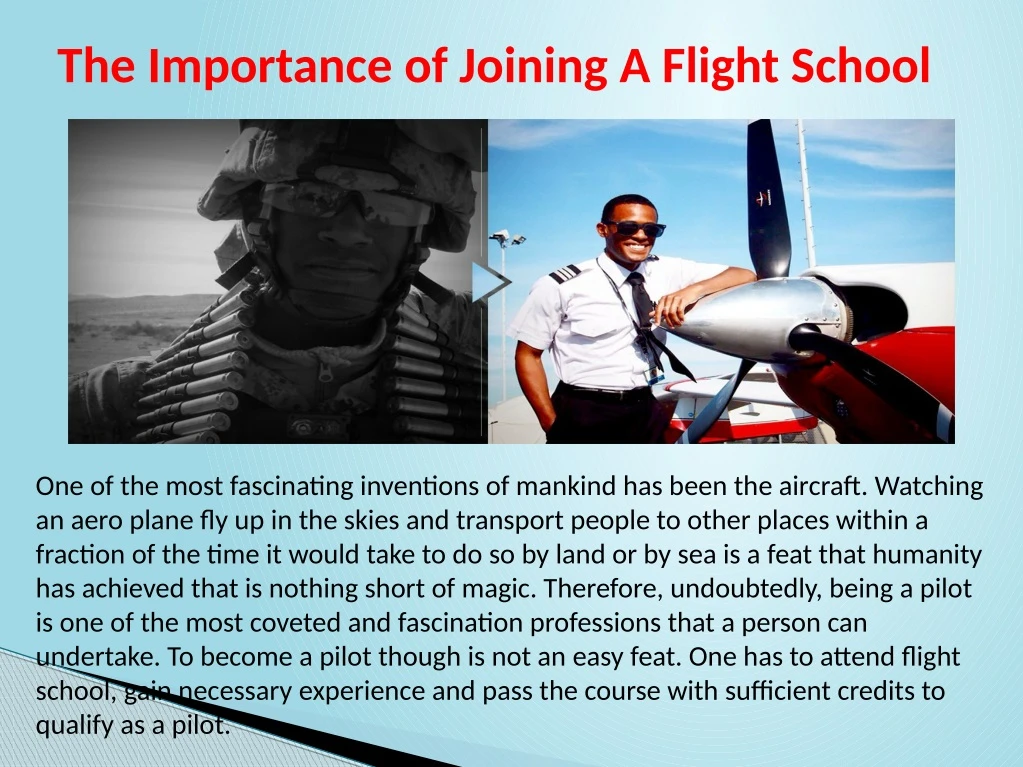 the importance of joining a flight school