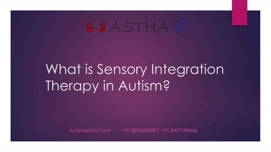 what is sensory integration therapy in autism