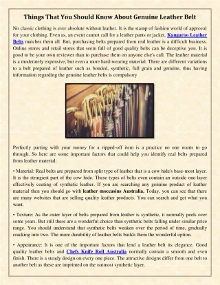 Things That You Should Know About Genuine Leather Belt - slide 1