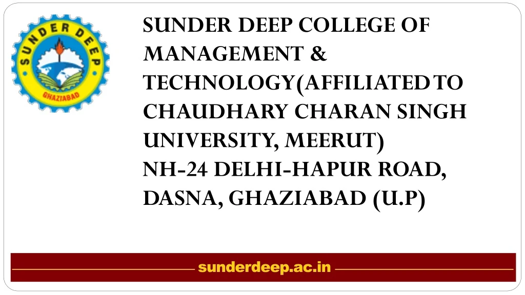 sunder deep college of management technology