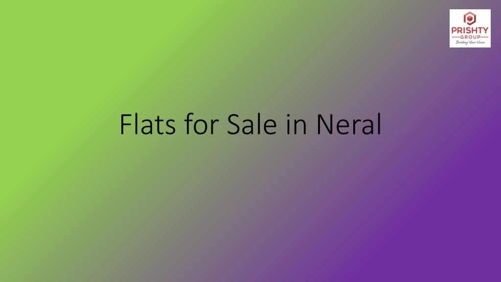 flats for sale in neral