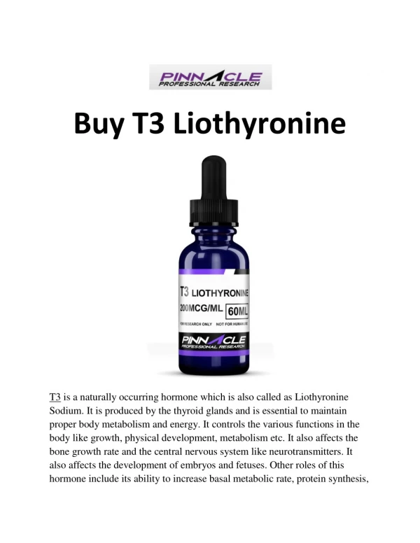 Buy T3 Liothyronine