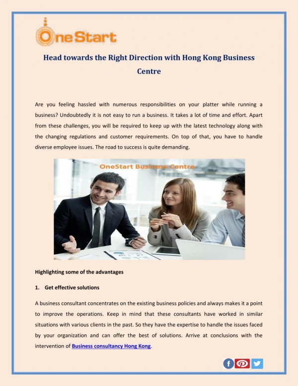 Head towards the Right Direction with Hong Kong Business Centre