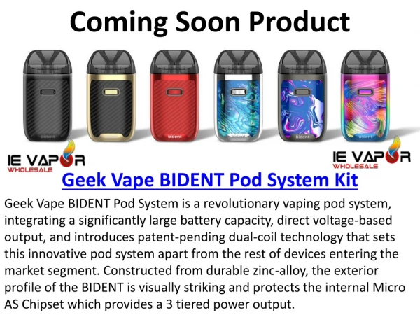 Coming Soon Product - Wholesale Vapor Supplies