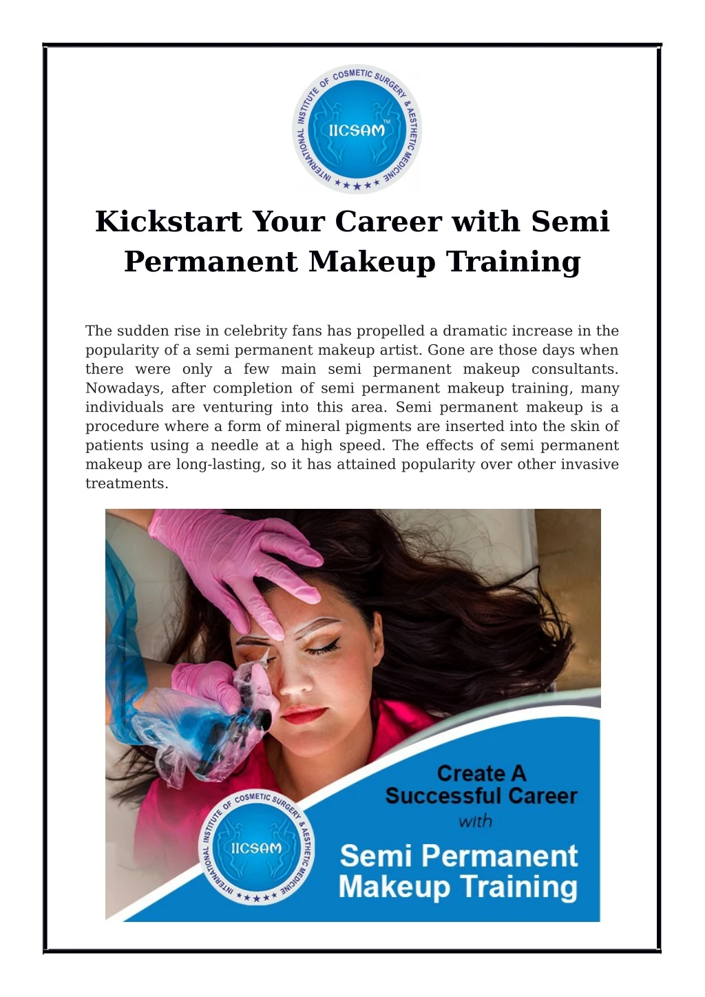 kickstart your career with semi permanent makeup