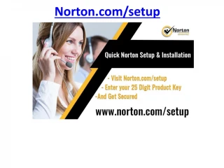 Norton Setup - Enter Key | Download and Install Norton - norton.com/setup - slide 1