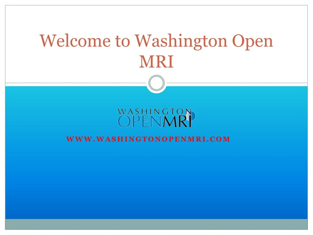 welcome to washington open mri