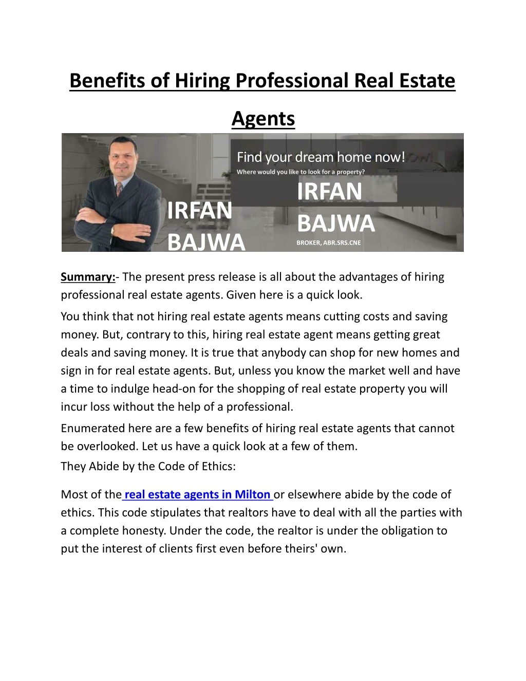 benefits of hiring professional real estate agents