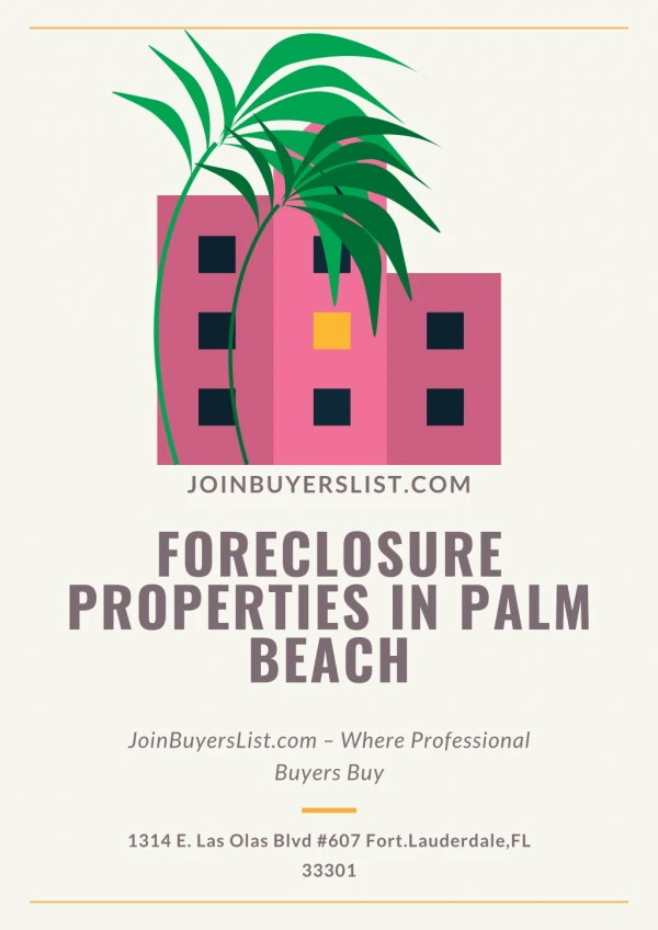 Palm Beach County, FL Foreclosures
