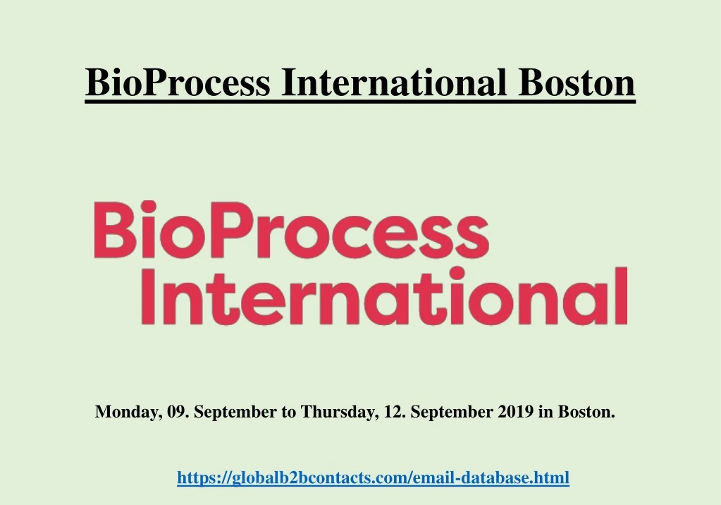 PPT BioProcess International Boston PowerPoint Presentation, free