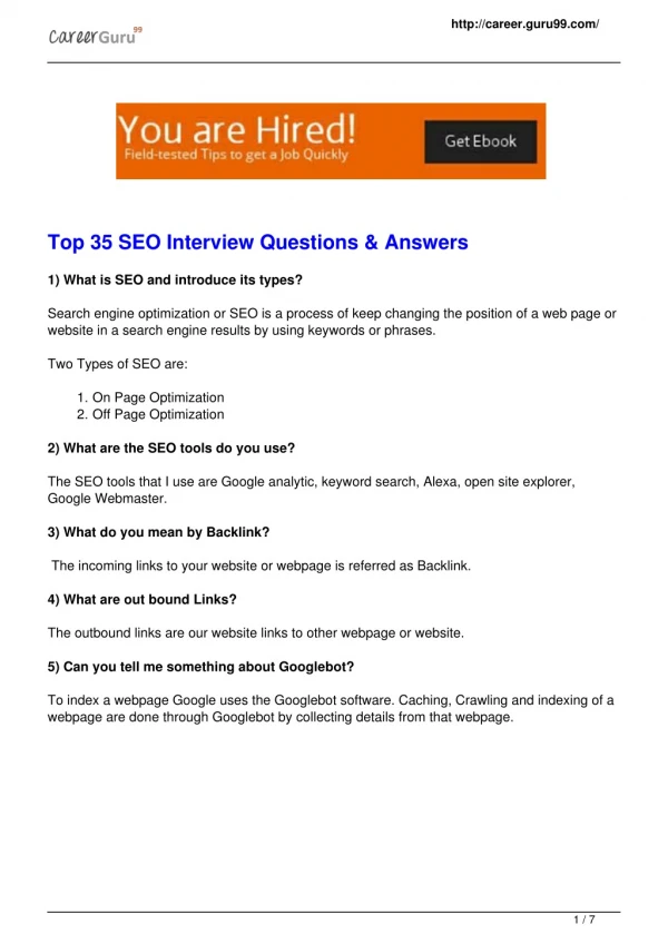 Top 35-seo-interview-questions