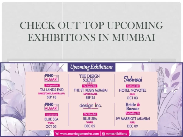Check Out Top Upcoming Exhibitions in Mumbai