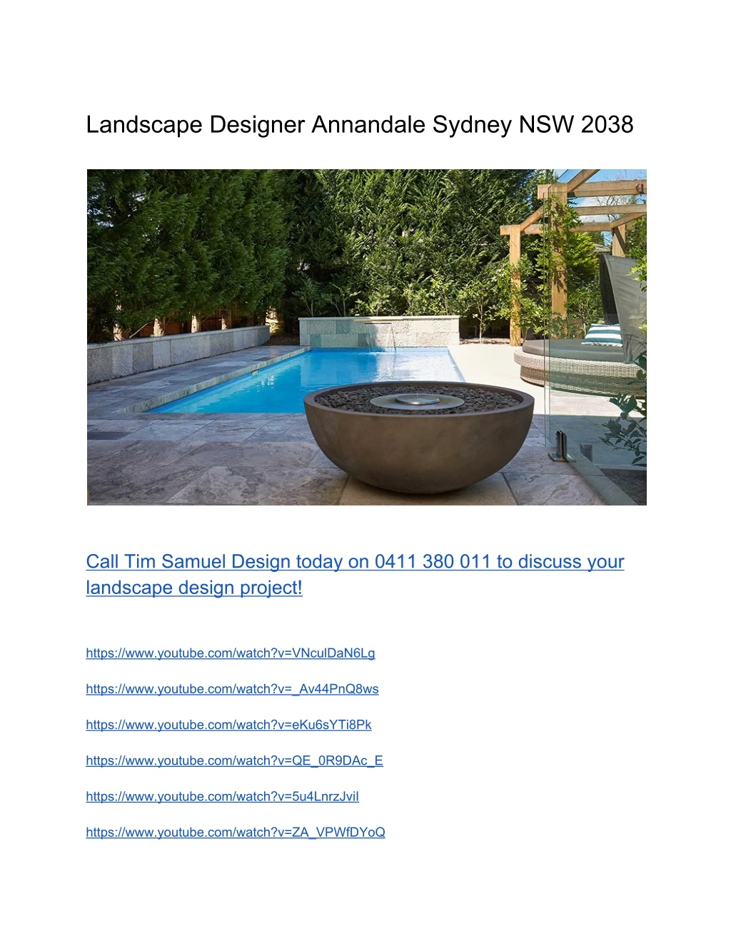 landscape designer annandale sydney nsw 2038