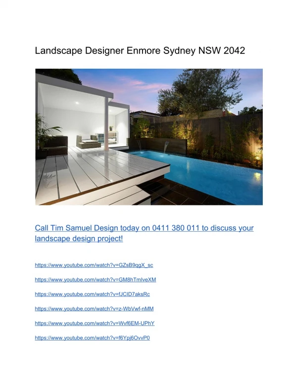 Landscape Designer Enmore Sydney NSW 2042