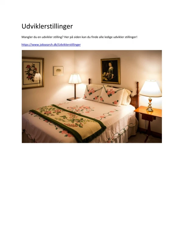 udviklerstillinger