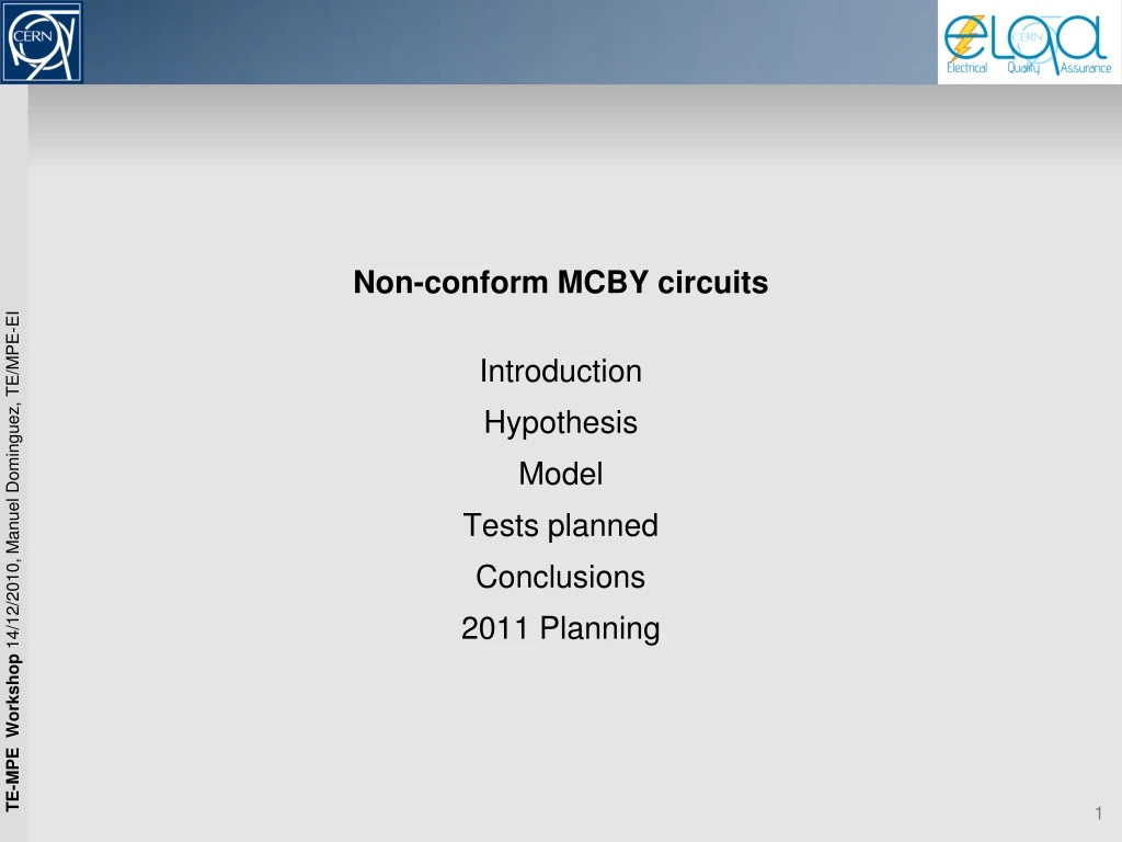 non conform mcby circuits