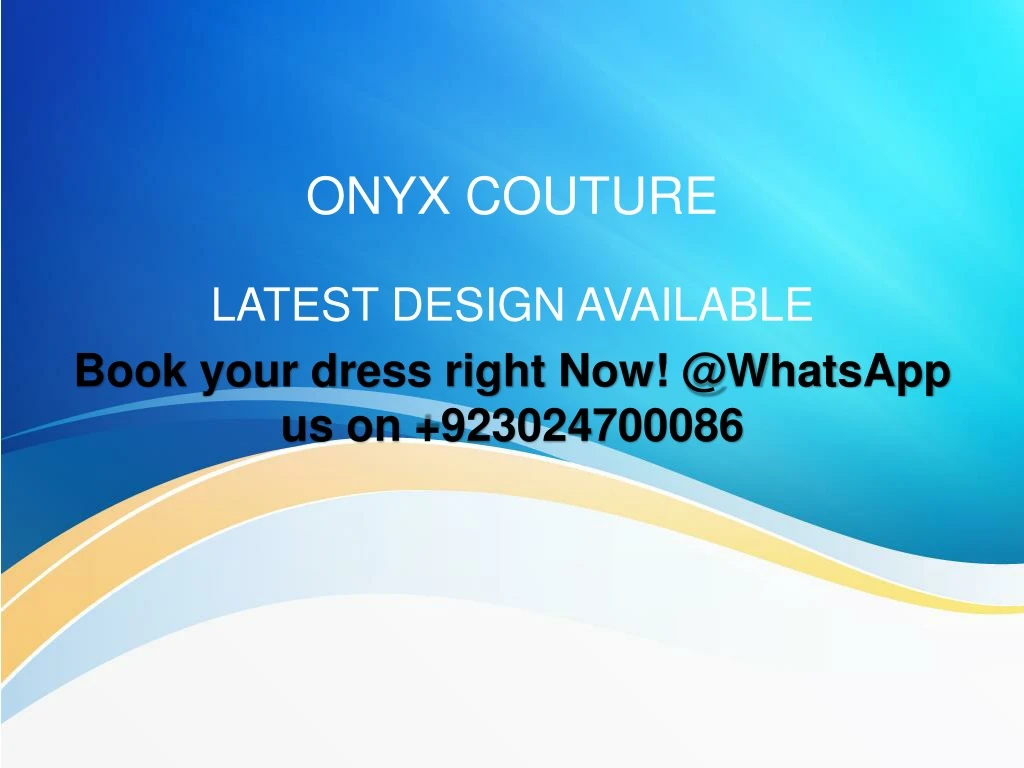 onyx couture