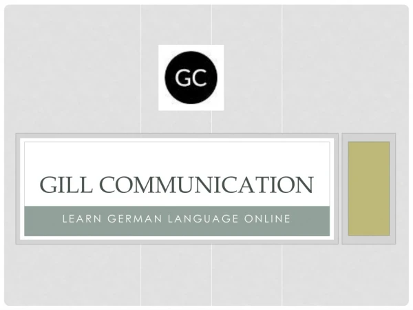 Top German Classes Online | Gill Communication