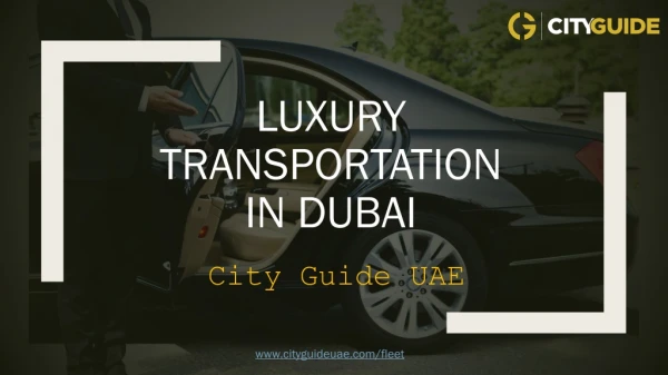 Hire The Best Luxury Taxi Service In Dubai | Urgent Bookings Available