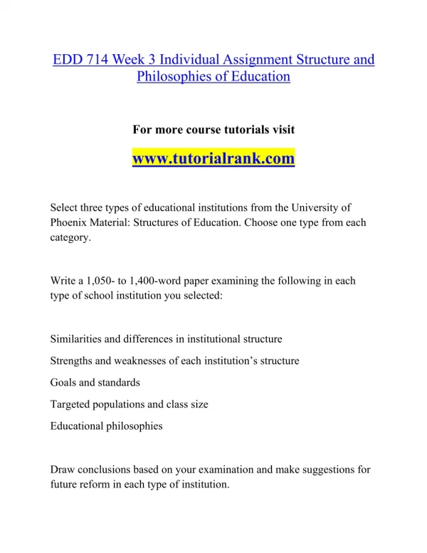 EDD 714 Effective Communication - tutorialrank.com