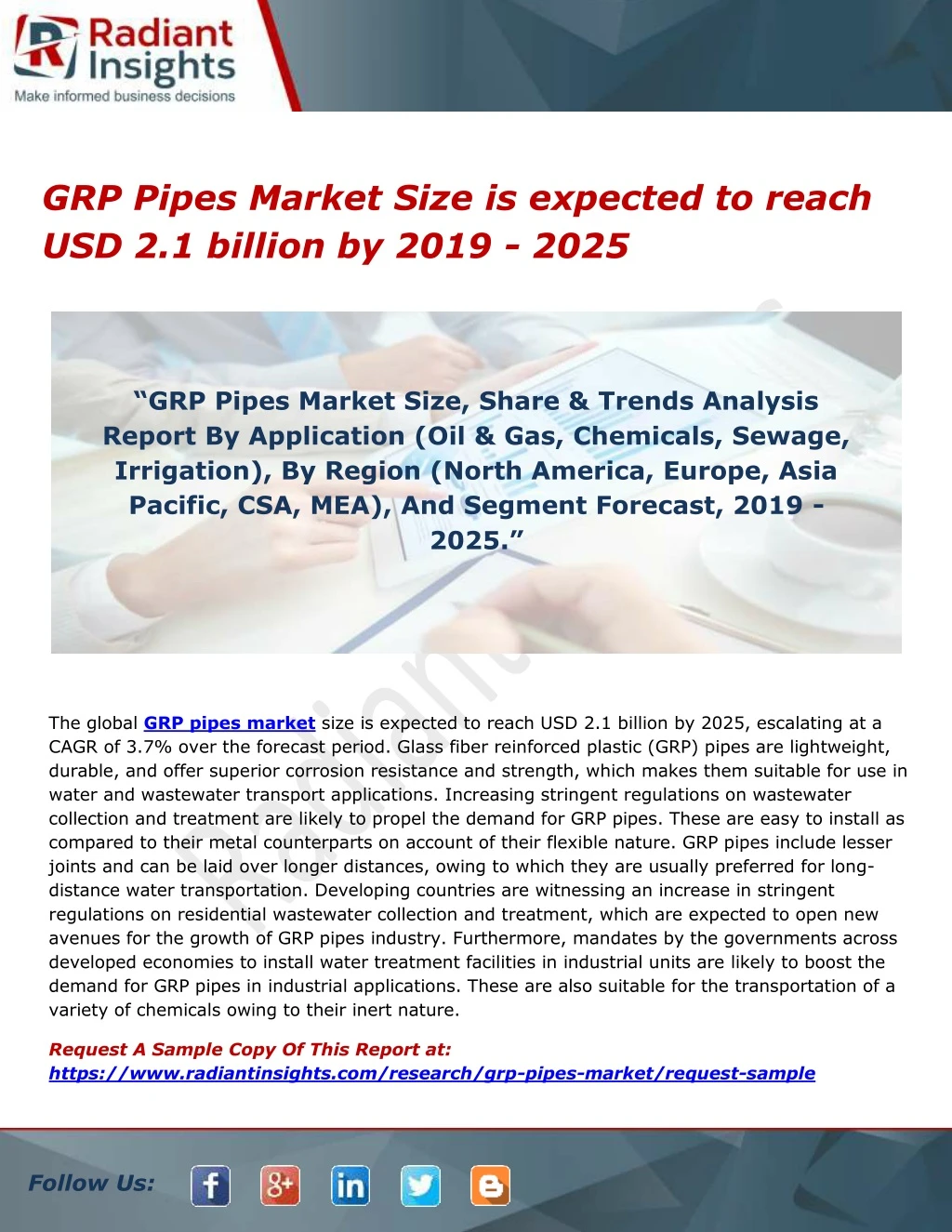 grp pipes market size is expected to reach