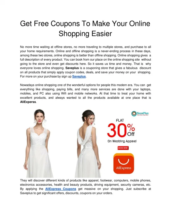 Get Free Coupons To Make Your Online Shopping Easier