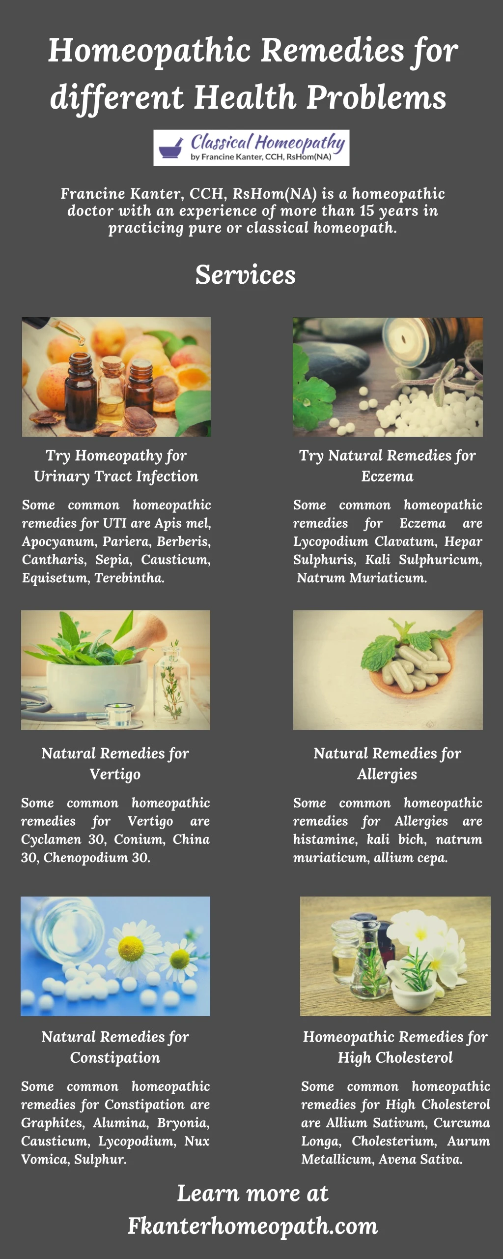 homeopathic remedies for different health problems