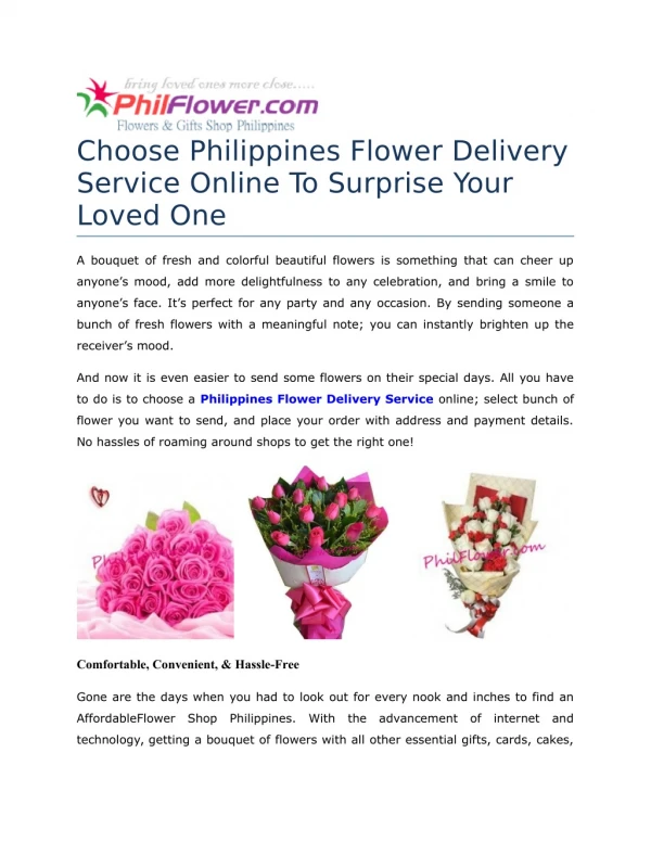 philippines flower delivery service