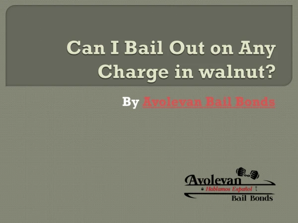 Can I Bail Out on Any Charge?