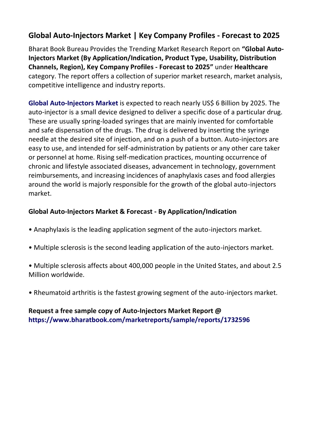 global auto injectors market key company profiles