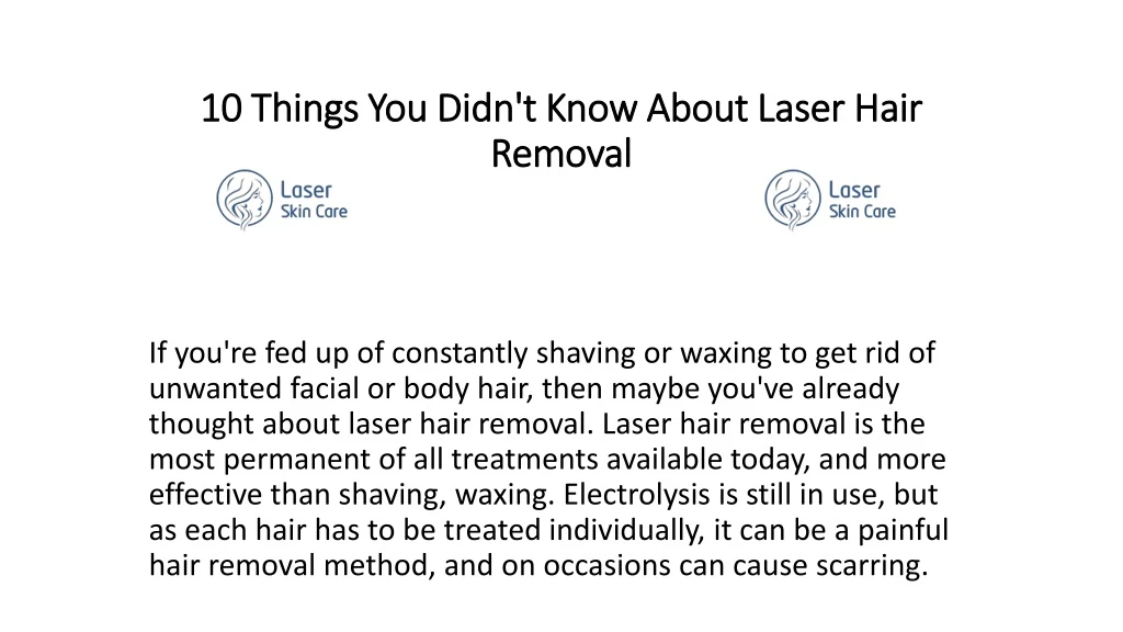 10 things you didn t know about laser hair removal