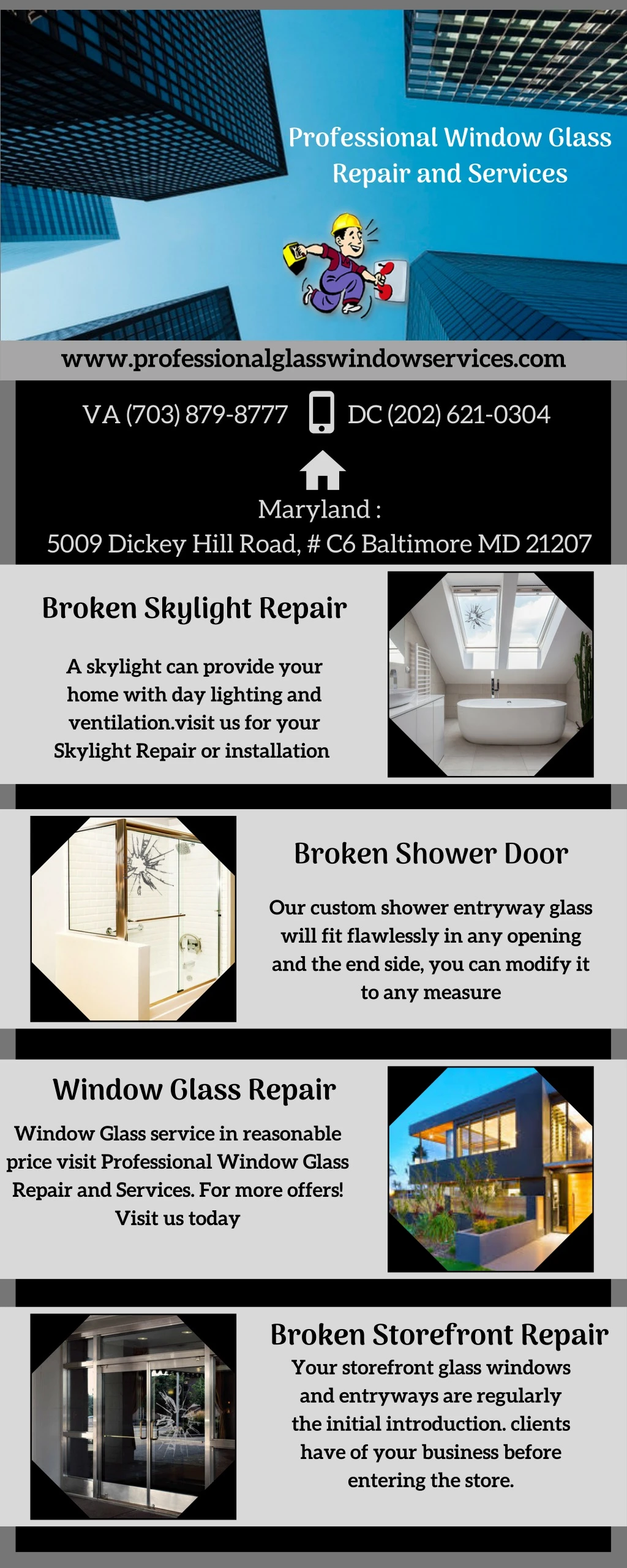professional window glass repair and services