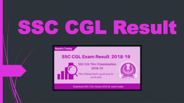 SSC CGL Result 2019 Download CGL Tier 1 Exam Result Released