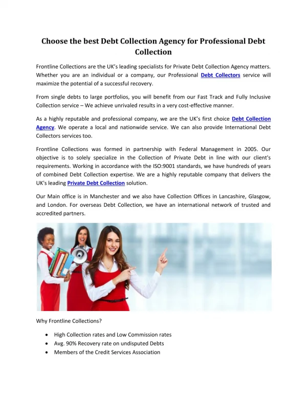 Private Debt Collection - Frontline Collections