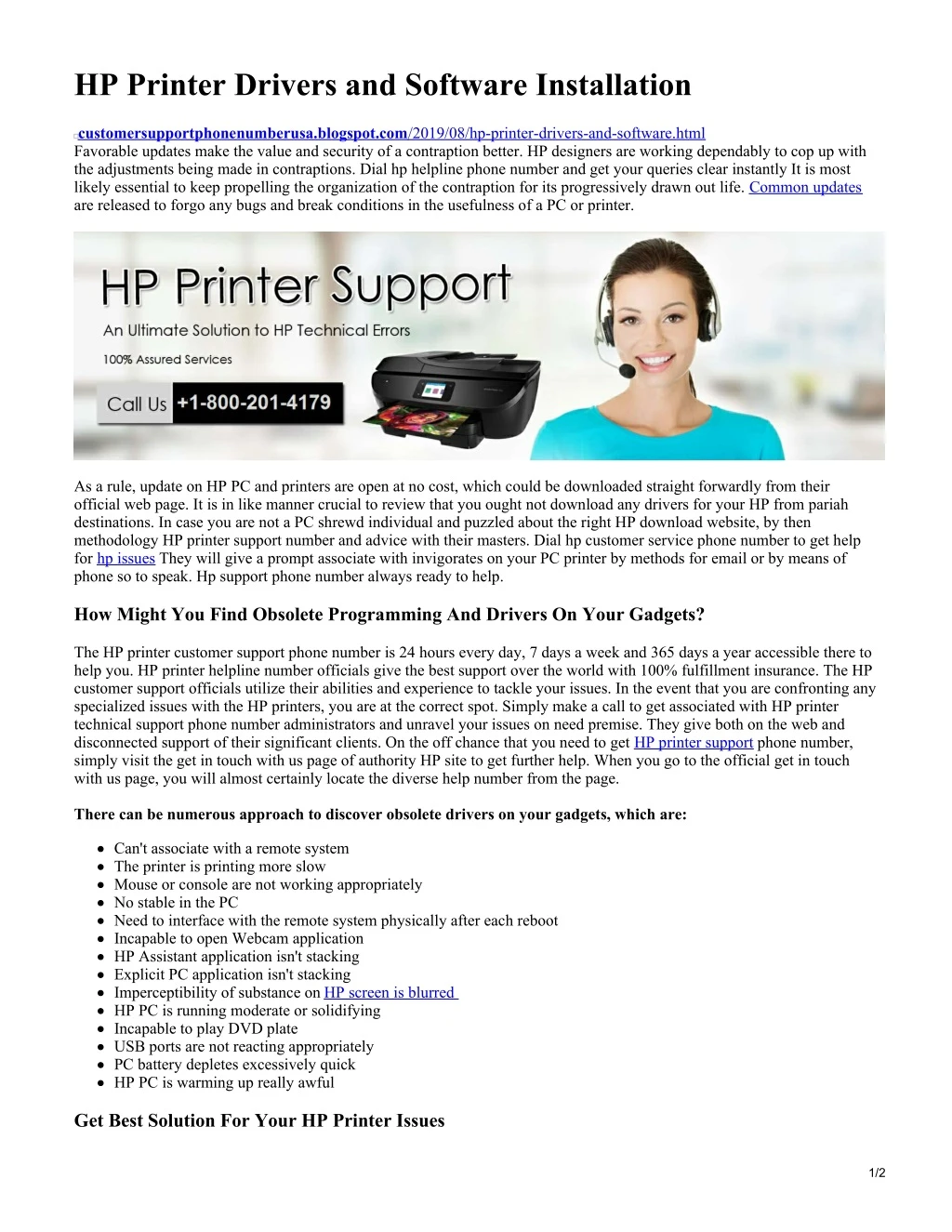 hp printer drivers and software installation